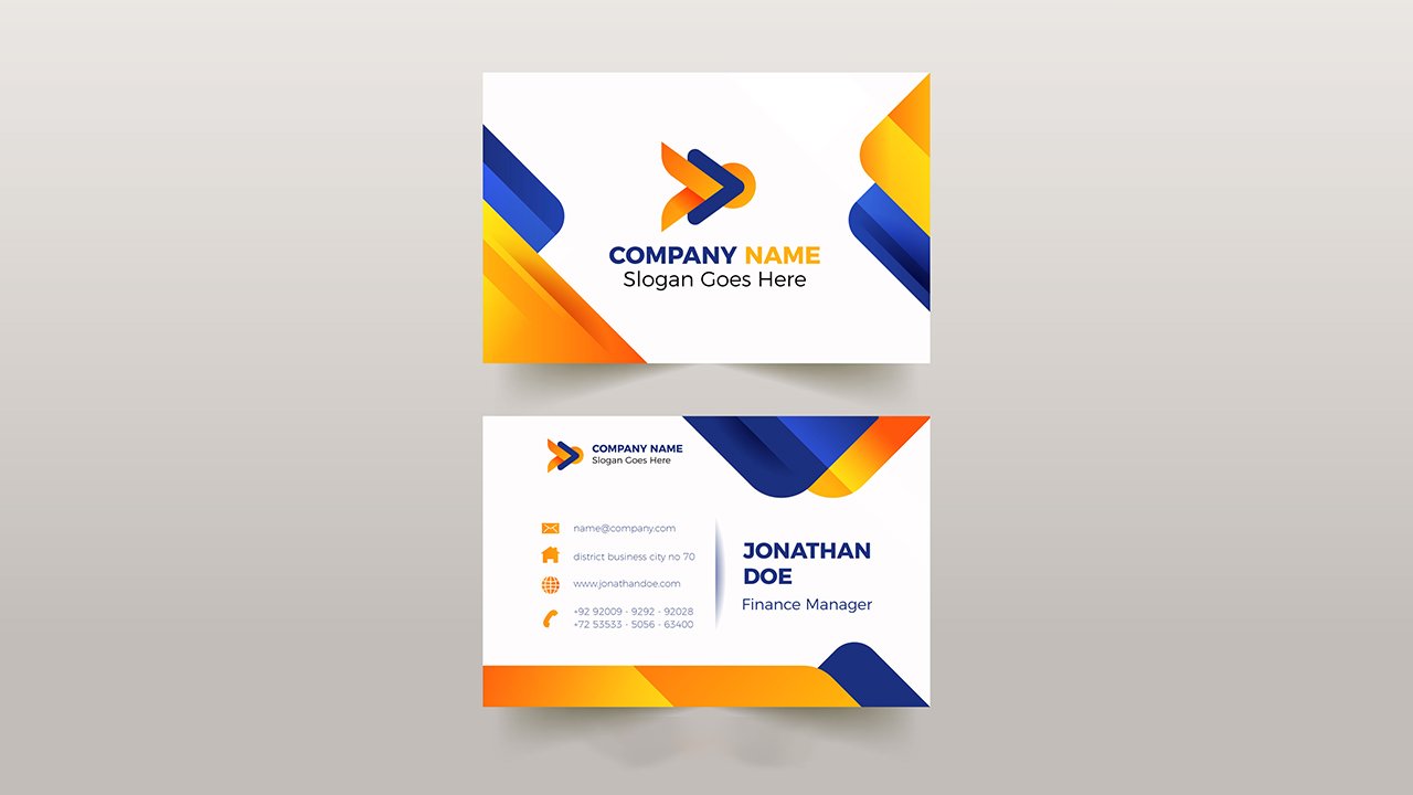 Abstract business card template - Ai Free Download