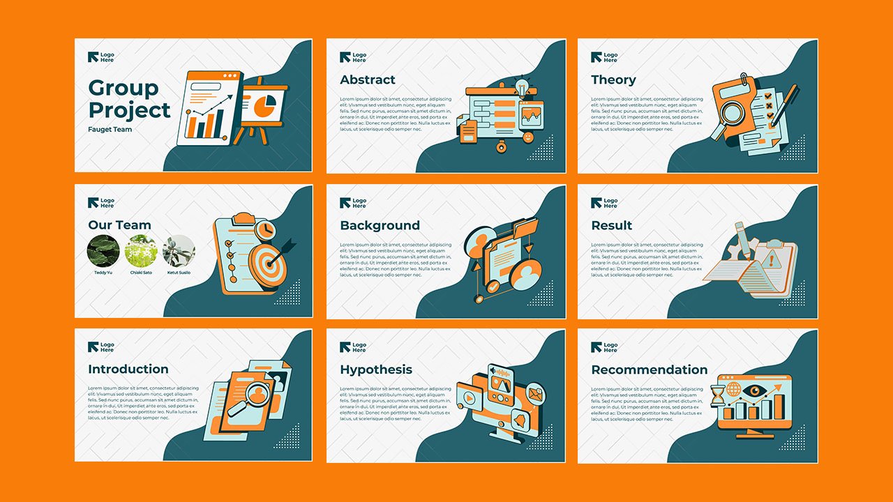 Green Orange White Modern Group Project Presentation