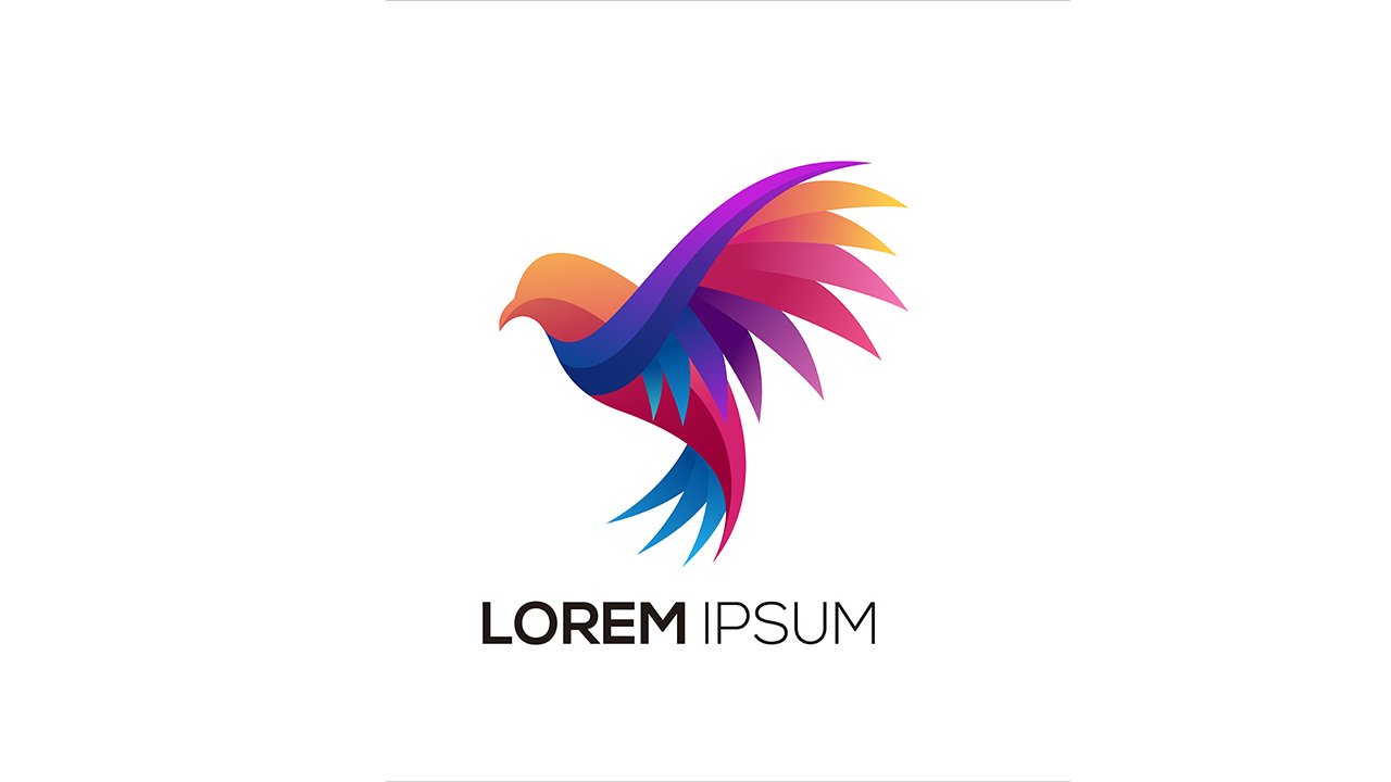 Bird colorful logo gradient vector - AI Free Download