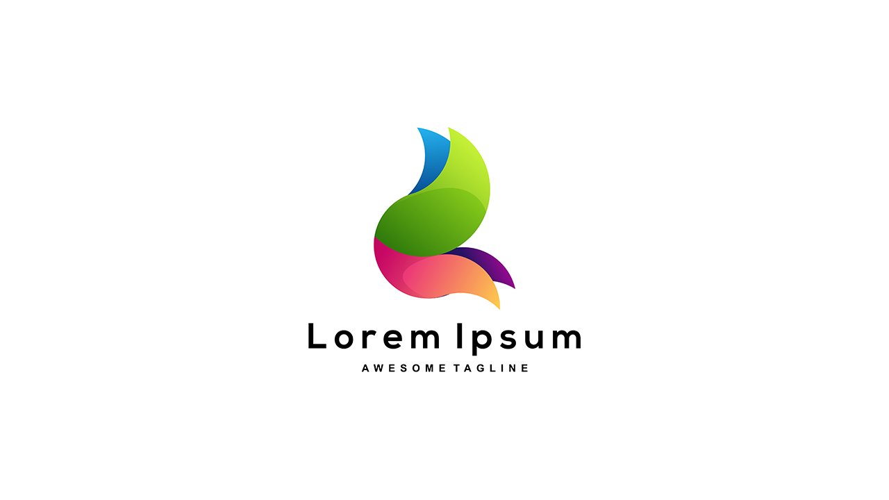 Butterfly colorful logo template – AI Free Download