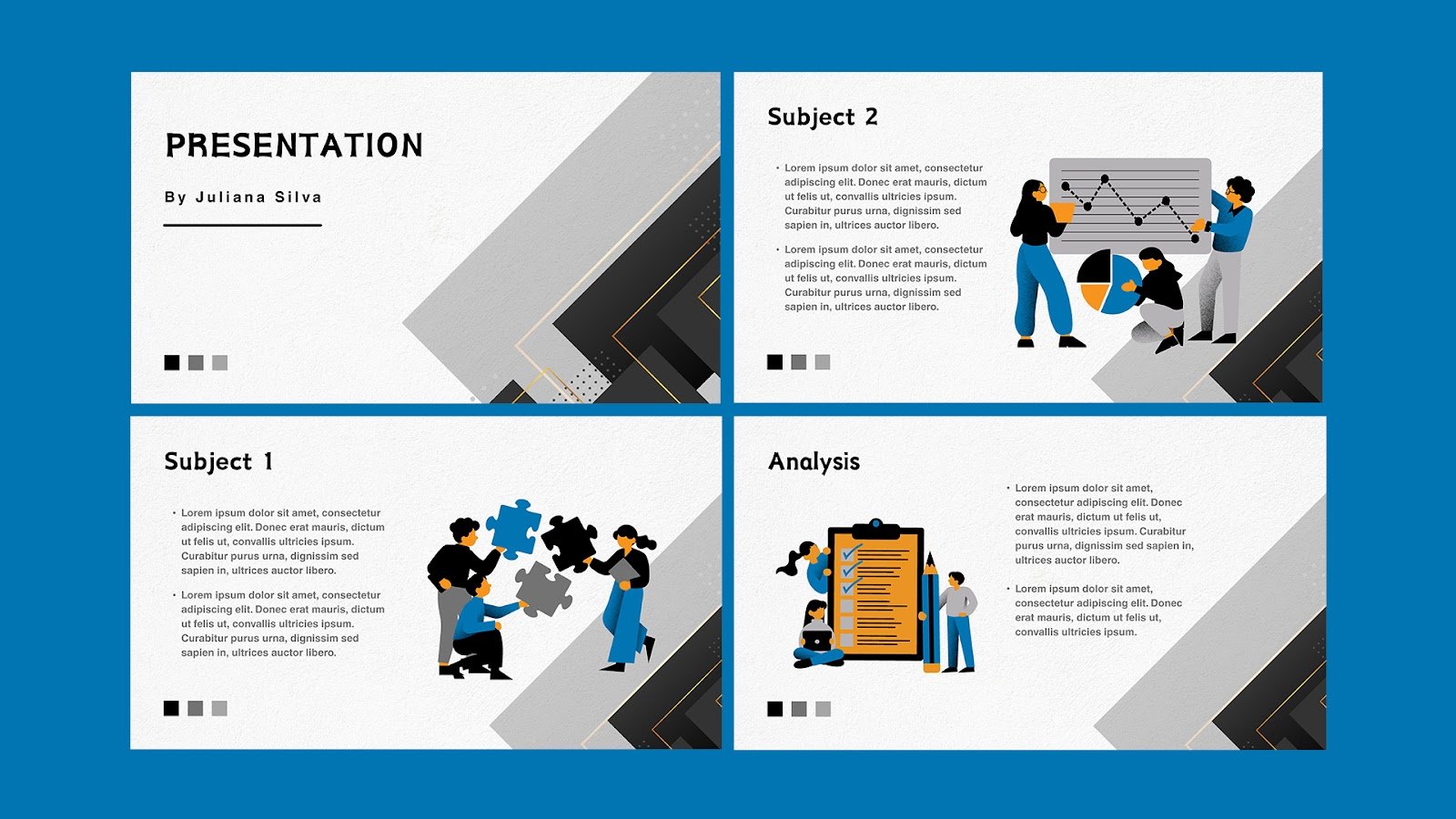 Black and Grey Monocrome Business Company Presentation - Presentations and Slides Free Download