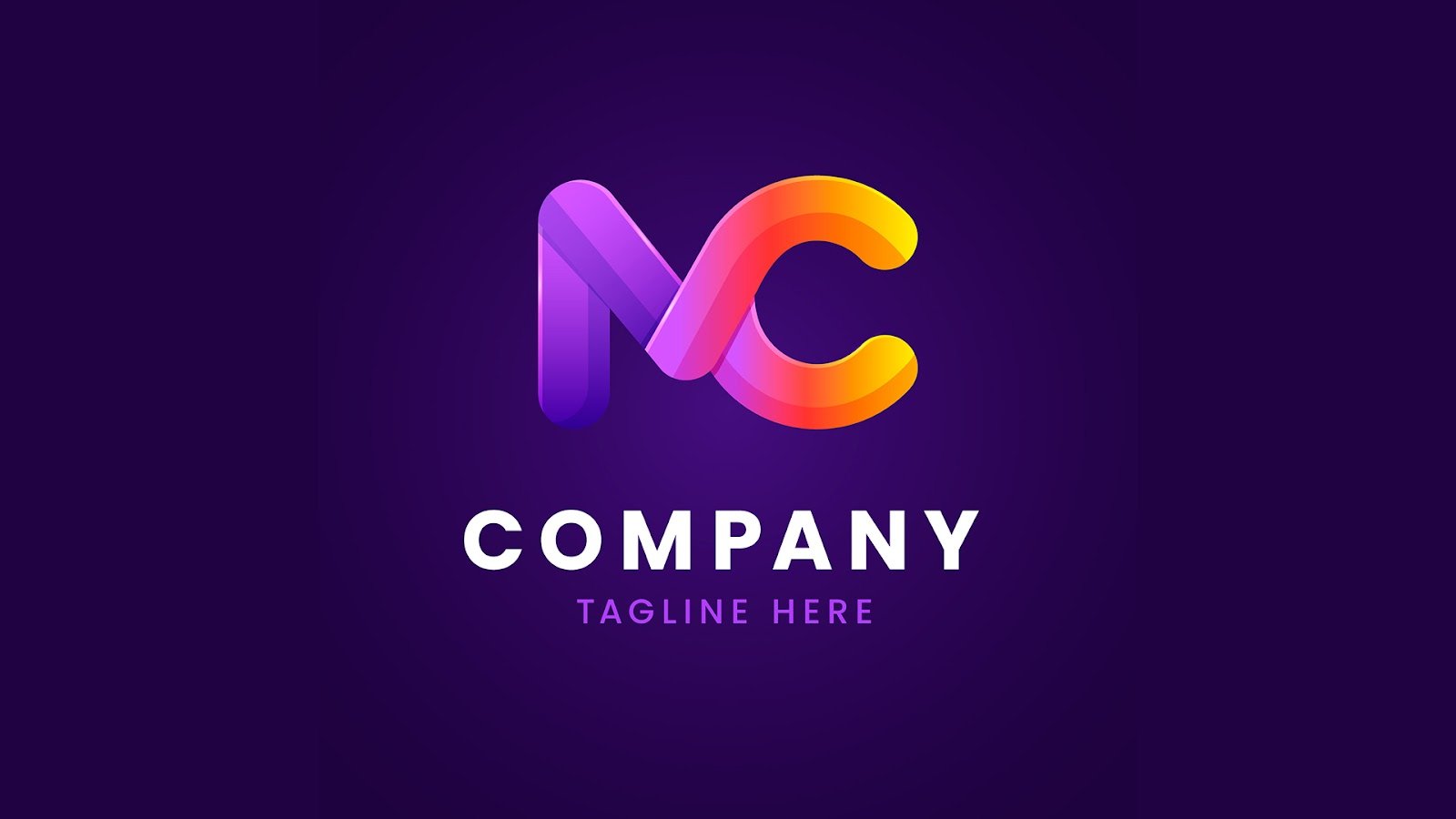 Gradient MC logo design - AI Free Download