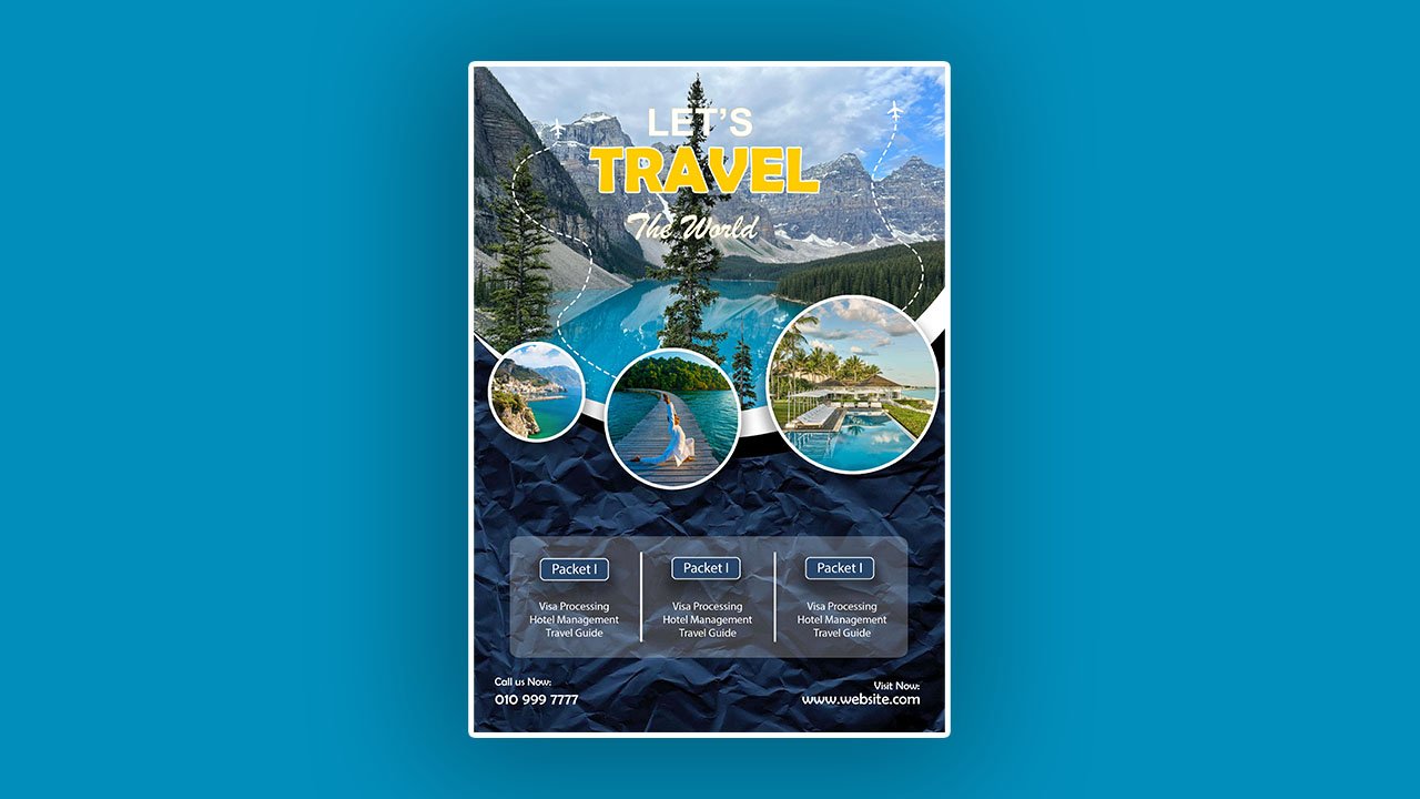 Travel & Tour poster design template – PSD File Free Download