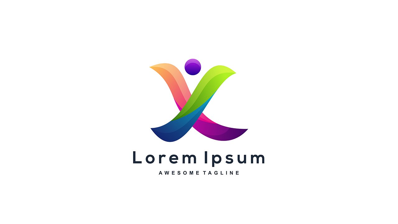 Colorful logo abstract people template – AI Free Download