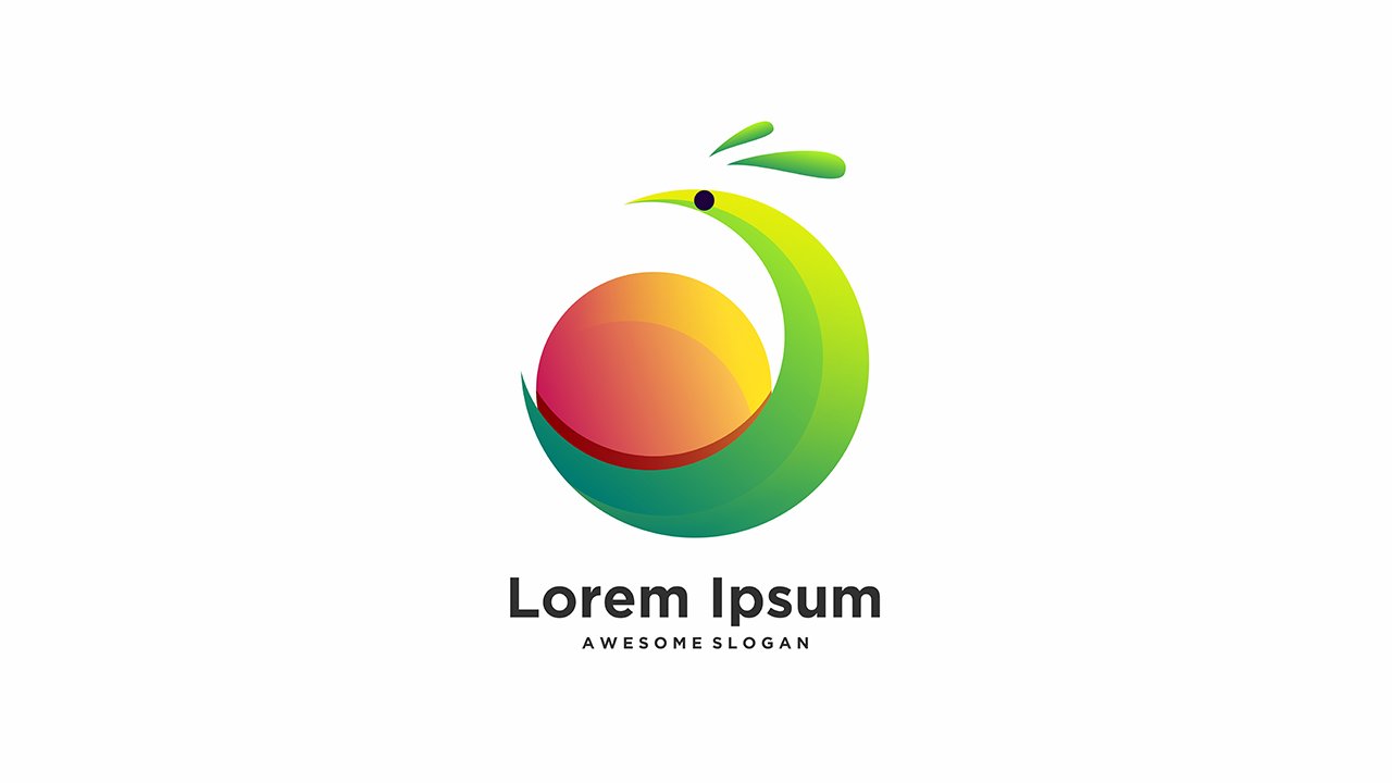 Logo unique gradient colorful design illustration – AI Free Download