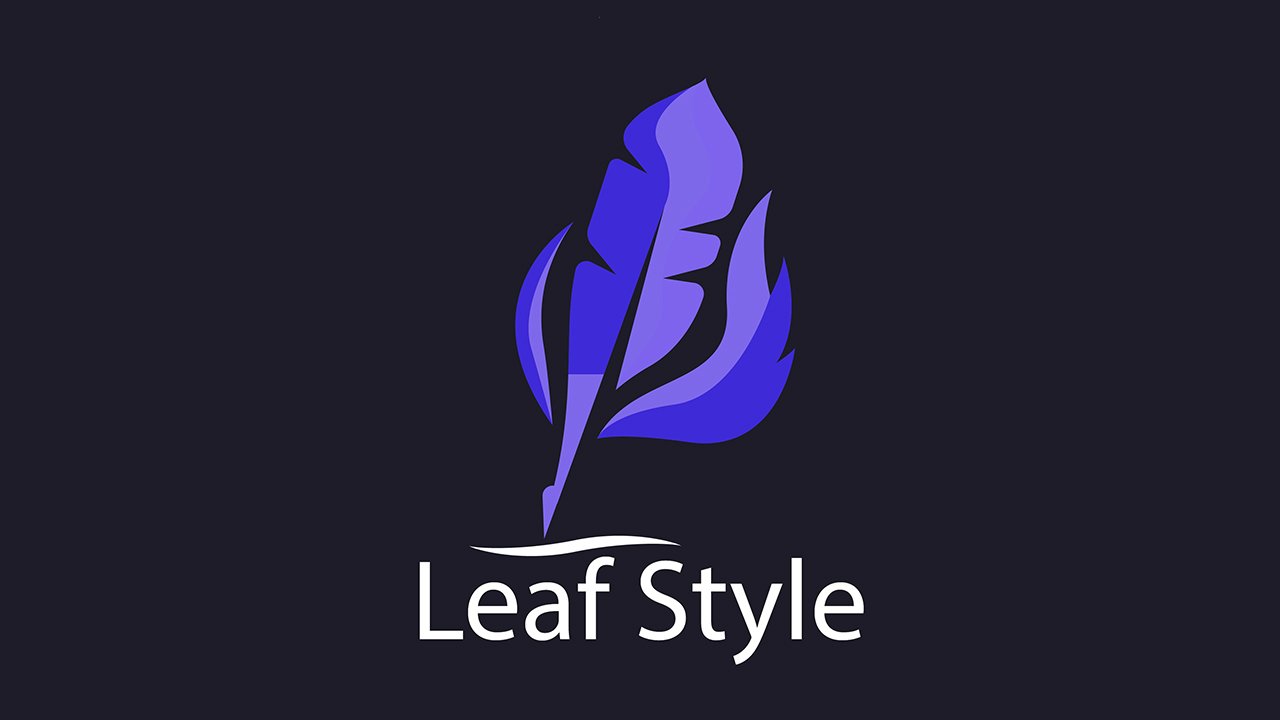 Gradient quill pen logo template