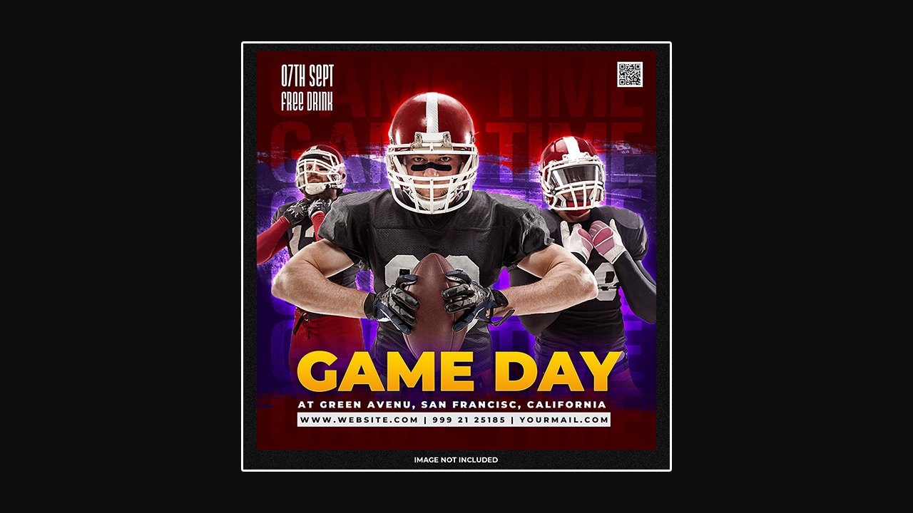 Football sport event flyer template – PSD Free Download