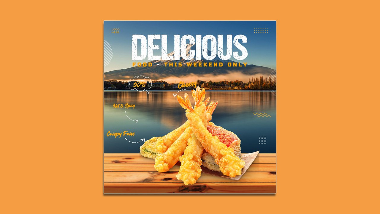 Food social media template – PSD File Free Download