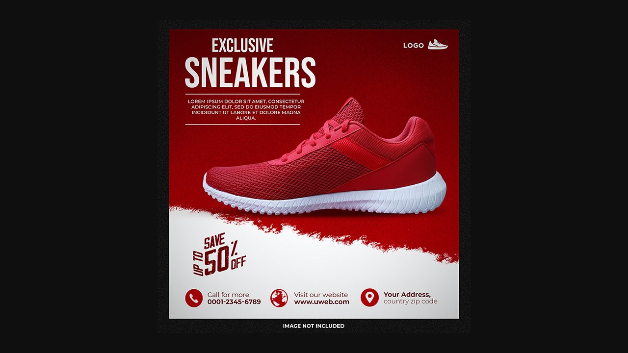 New collection sneakers social media template – PSD Free Download