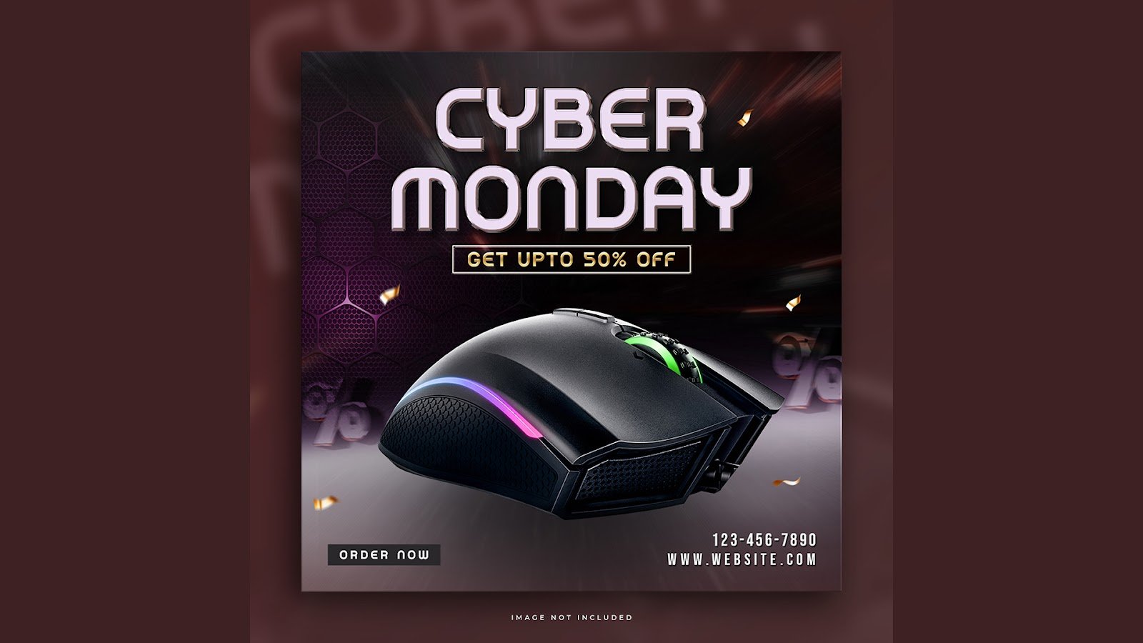 Cyber Monday flat sale social media promotion design template – PSD Free Download