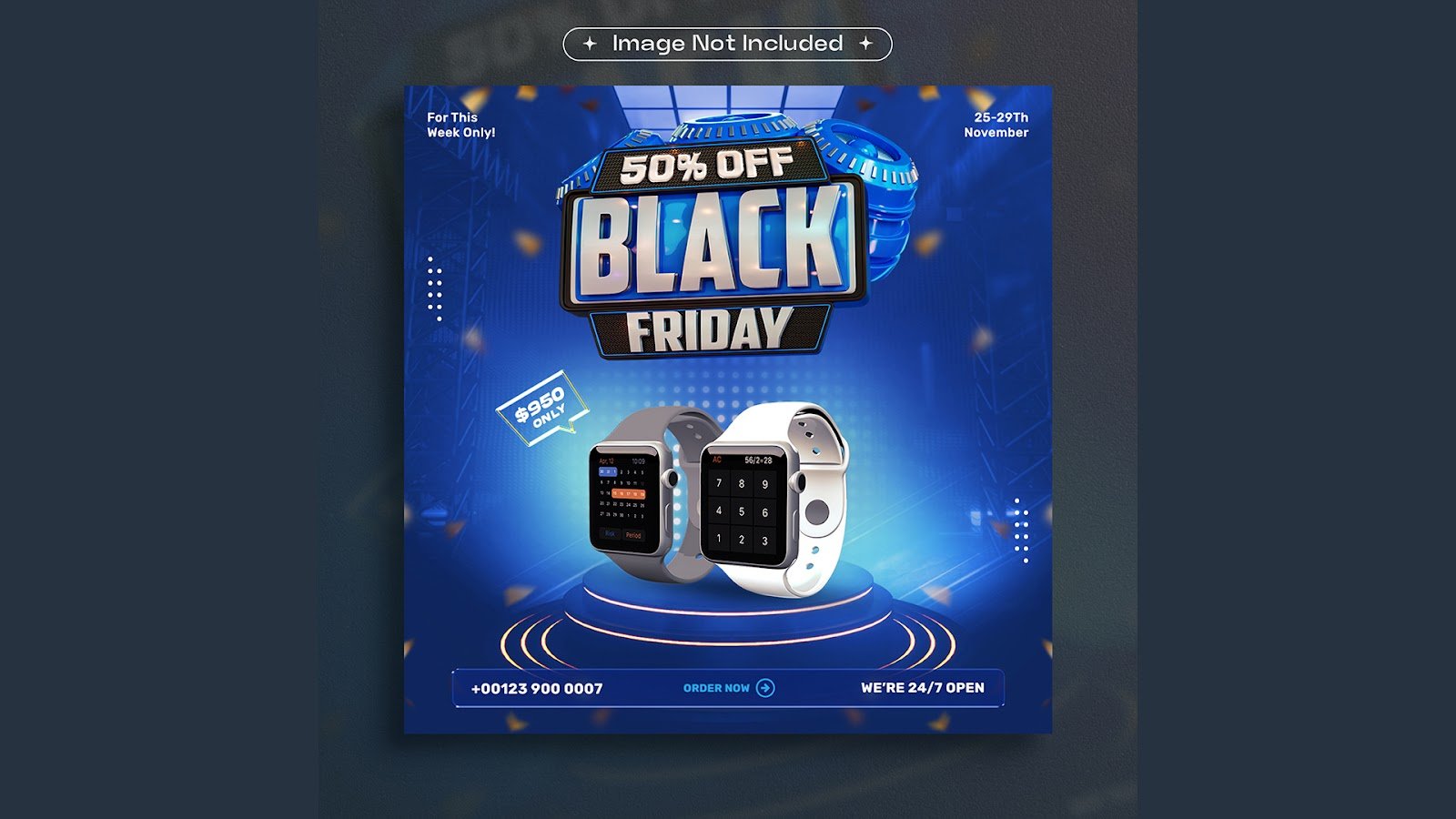Black Friday discount sale social media promotion design template – PSD Free Download