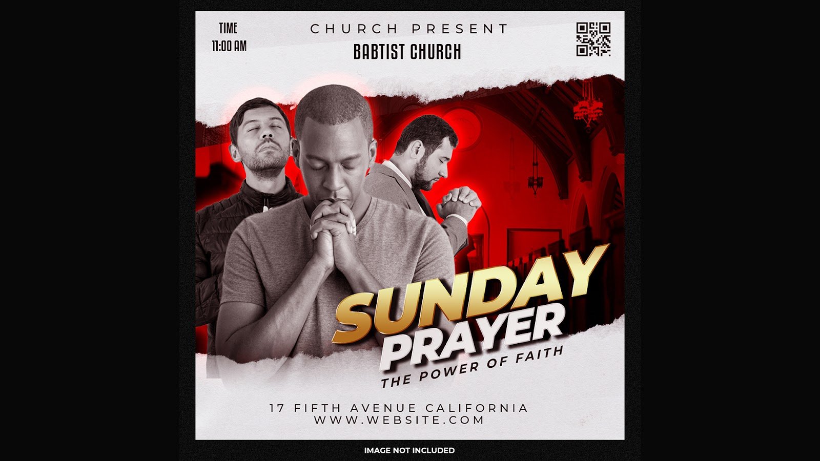 Church conference flyer social media post web banner template – PSD Free Download