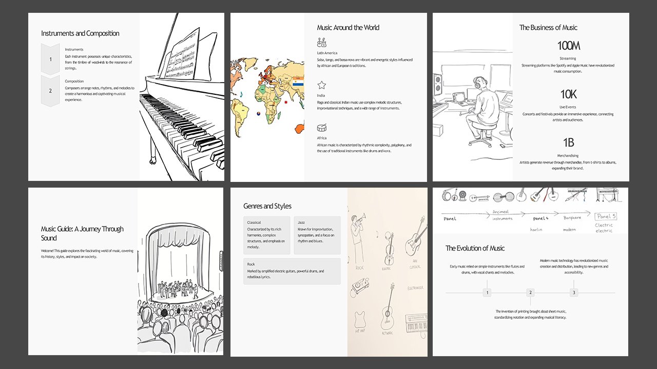 Free Music Guide Concept Slides themes and PowerPoint templates - Microsoft Powerpoint Templates Free Download