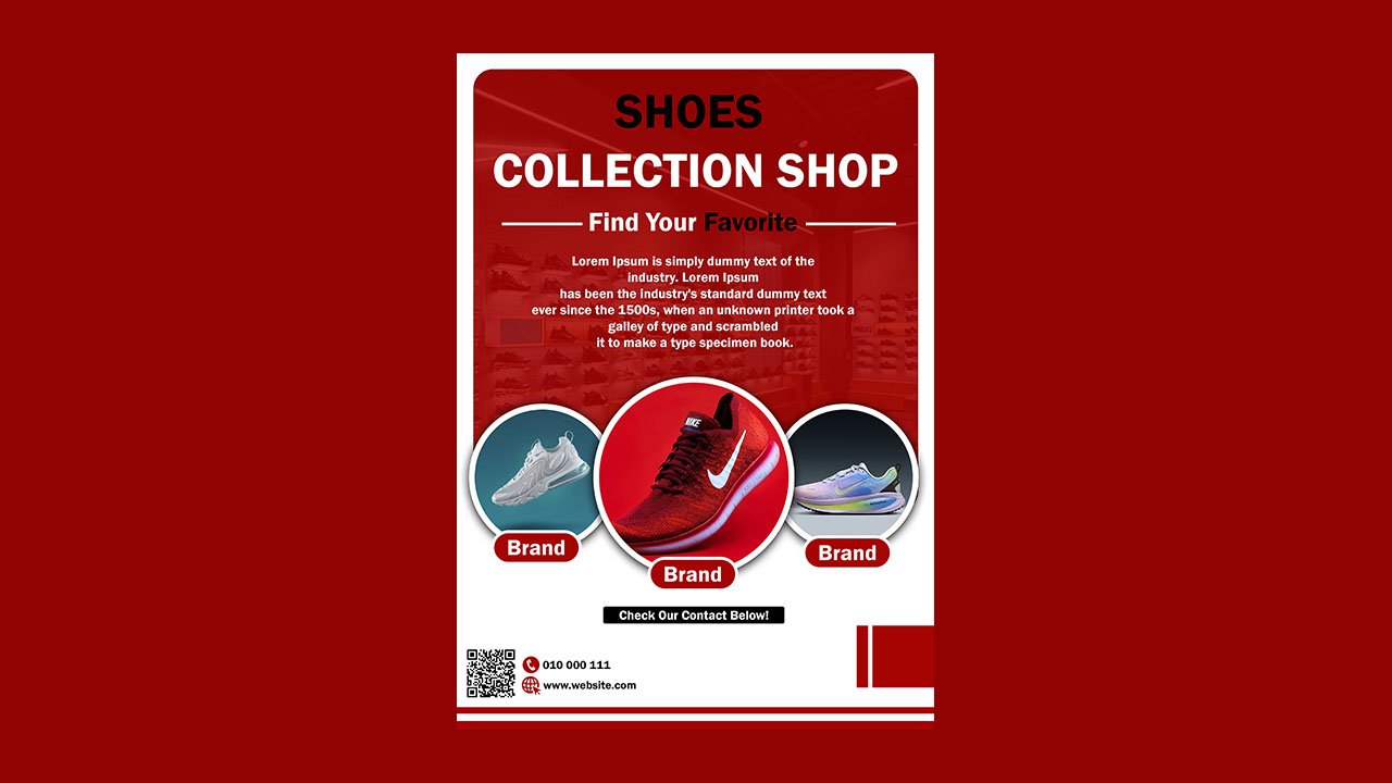 Shoes shop promotion post – PSD File Free Download
