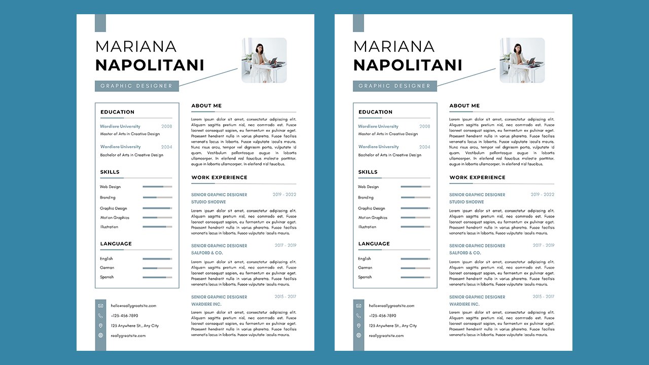 White and Blue Professional CV Resume – CV Templates Free Download