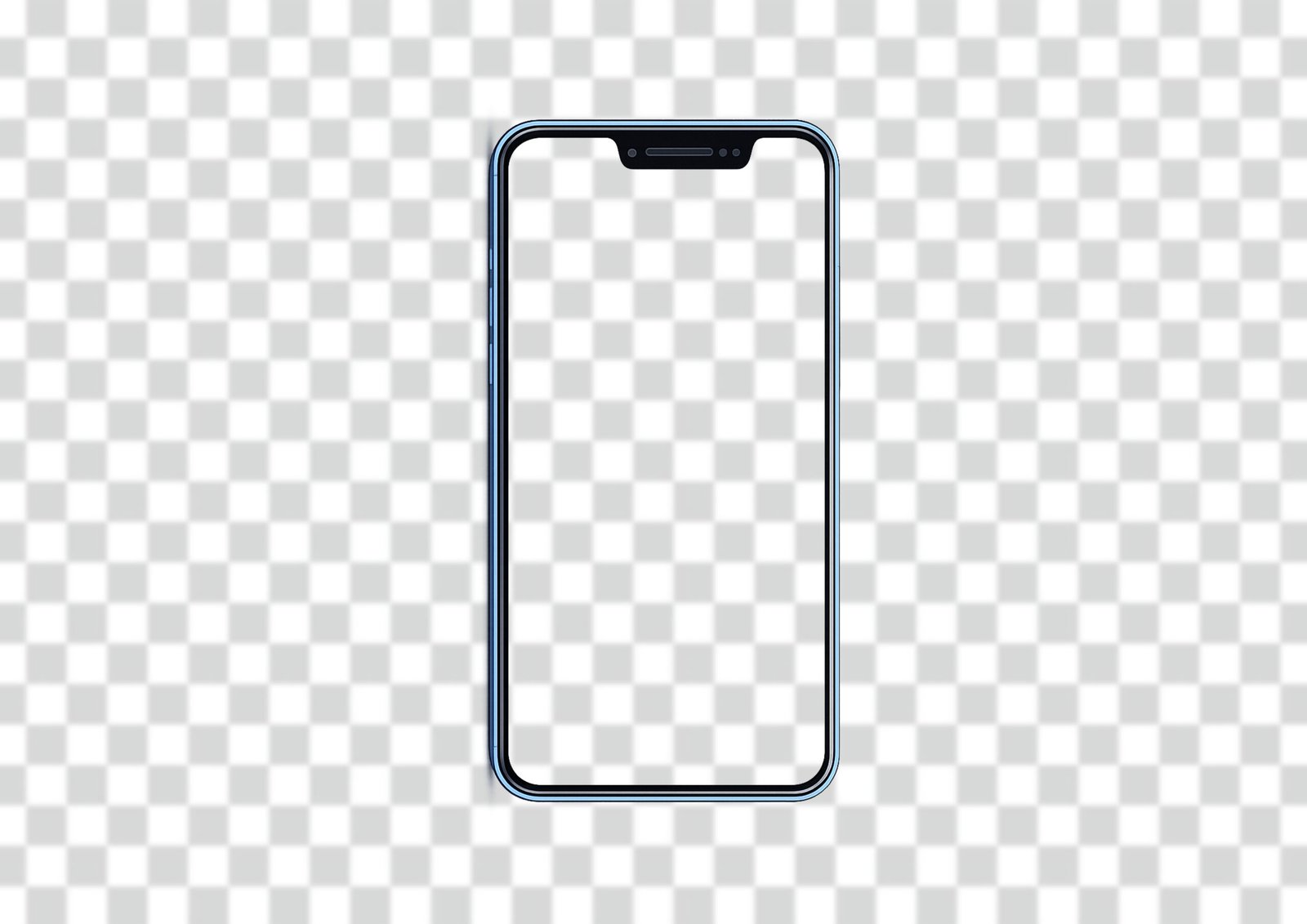Free Mobile Phone Mockup White Screen PNG Download – High Resolution & Editable
